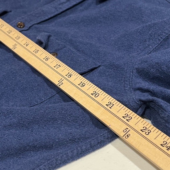 J. Crew Mercantile Flex flannel chamois Men’s button down suede patches - Picture 5 of 7